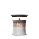 Bougie Parfumée WoodWick Medium Trilogy Radiant Cashmere - 11 cm / ø 10 cm - Bougie en Verre - Mèche en Bois