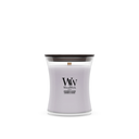 Bougie Parfumée WoodWick Medium Lavender & Cedar - 11 cm / ø 10 cm - Bougie Parfumée en Verre - Mèche en Bois