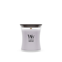 Bougie Parfumée WoodWick Medium Lavender & Cedar - 11 cm / ø 10 cm - Bougie Parfumée en Verre - Mèche en Bois