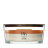 Bougie parfumée WoodWick Ellipse Trilogy Vanilla Embers - 9 cm / 19 cm - Bougie parfumée en verre - Mèche en bois