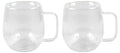 Tasses à café / thé Cookinglife Lines - en verre double paroi avec anse - 350 ml - 2 pièces