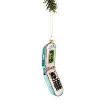 Boule de Noël Nordic Light - Mobile - en verre - 16 cm - Bleu