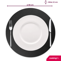 Set de sets de table Cookinglife - Double face - Ø 38 cm - 6 pièces
