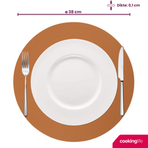 Set de sets de table Cookinglife - Double face - Ø 38 cm - 6 pièces
