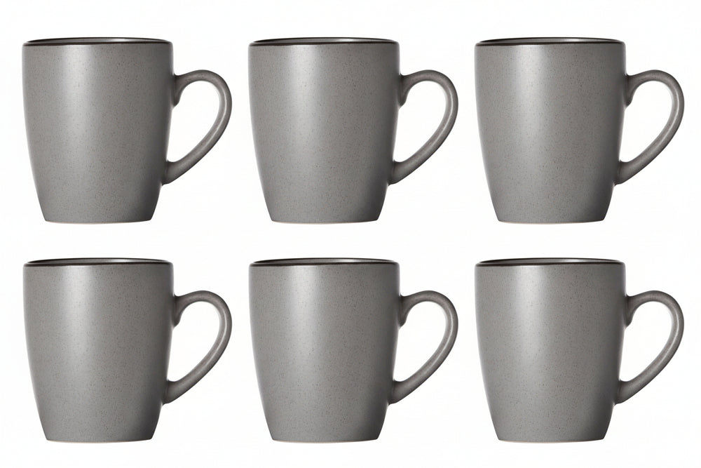 Ensemble de mugs Cosy & Trendy - Mugs à café - Speckle Gris - 350 ml - 6 pièces