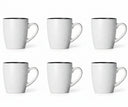 Set de mugs Cosy & Trendy - Mugs à café - Speckle Blanc - 350 ml - 6 pièces