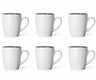 Set de mugs Cosy & Trendy - Mugs à café - Speckle Blanc - 350 ml - 6 pièces
