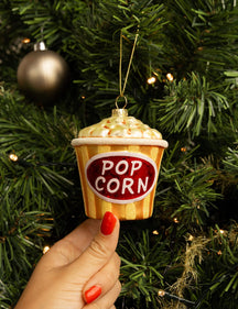 Boule de Noël Nordic Light - Popcorn - en verre - 75 x 85 mm - Or