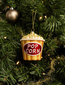 Boule de Noël Nordic Light - Popcorn - en verre - 75 x 85 mm - Or