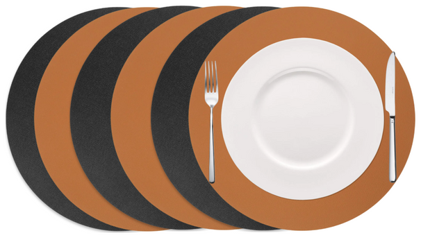 Set de sets de table Cookinglife - Double face - Ø 38 cm - 6 pièces
