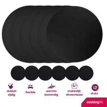 Ensemble de sets de table Cookinglife - Rond - Ø38 cm - 12 pièces
