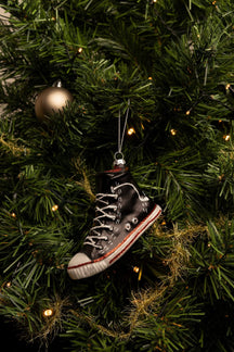 Boule de Noël Nordic Light - Boule en verre - Sneaker - Noir - 11 cm