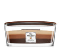 Bougie parfumée en verre WoodWick - Ellipse - Trilogy - 9 cm / 19 cm
