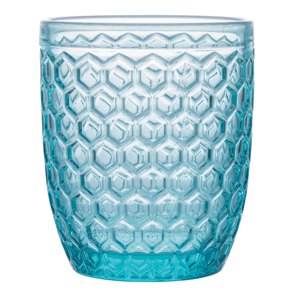 Villa d'Este Home Verre à eau Géométrie Océan - Bleu - 350 ml - 6 pièces