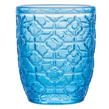 Villa d'Este Home Verre à eau Géométrie Océan - Bleu - 350 ml - 6 pièces