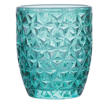 Villa d'Este Home Verre à eau Géométrie Océan - Bleu - 350 ml - 6 pièces