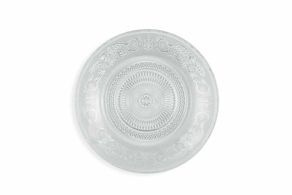 Service de table Villa d'Este Home Imperial en verre 18 pièces / 6 personnes - 6 assiettes à dîner, 6 assiettes à petit-déjeuner et 6 assiettes creuses