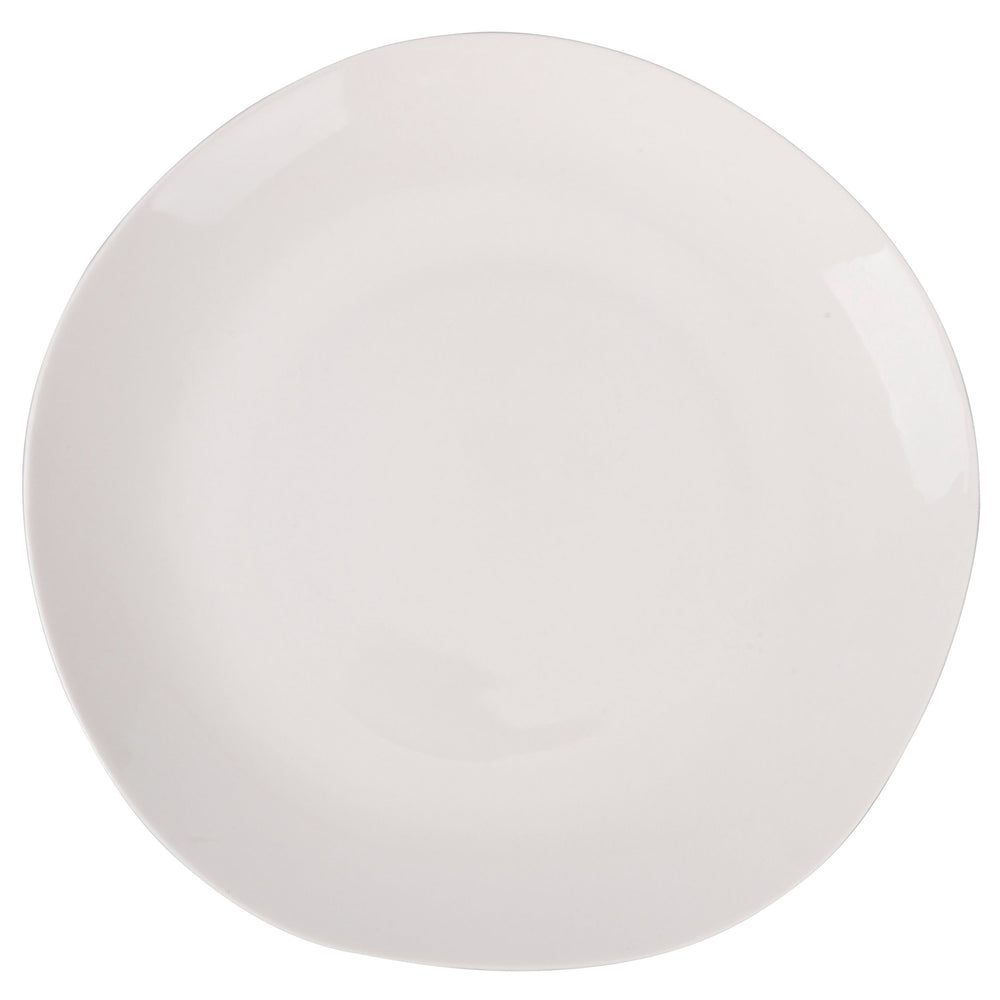 Service de table Villa d'Este Home Wave Blanc Porcelaine 18 pièces / 6 personnes - 6 assiettes à dîner, 6 assiettes à petit-déjeuner et 6 assiettes creuses