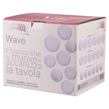 Service de table Villa d'Este Home Wave Blanc Porcelaine 18 pièces / 6 personnes - 6 assiettes à dîner, 6 assiettes à petit-déjeuner et 6 assiettes creuses