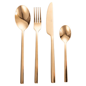 Villa d'Este Home Set de couverts Stylo - Or - 24 pièces / 6 personnes