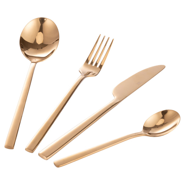 Villa d'Este Home Set de couverts Stylo - Or - 24 pièces / 6 personnes