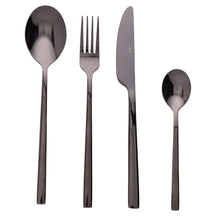 Villa d'Este Home Set de couverts Stylo - Noir - 24 pièces / 6 personnes