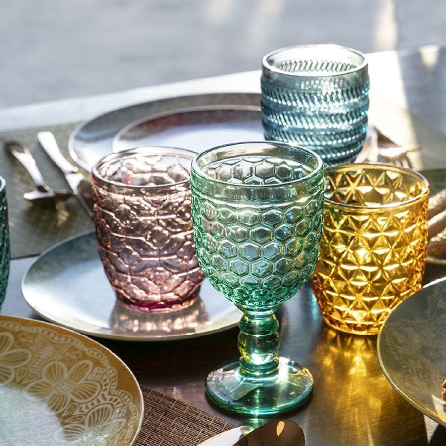 Villa d'Este Home Verres à eau Géométrie Multicolore - 300 ml - 6 pièces