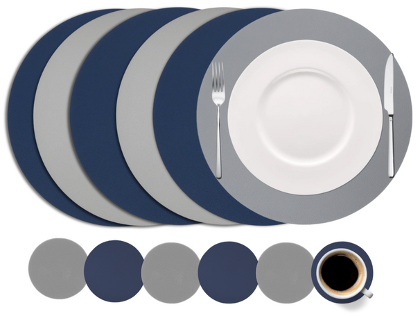 Ensemble de sets de table Cookinglife - Rond - sous-verres - Ø38 cm - 12 pièces