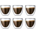 Verre à espresso double paroi Bodum Pavina - Valve brevetée - 80 ml - 6 pièces