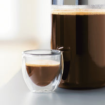 Verre à espresso double paroi Bodum Pavina - Valve brevetée - 80 ml - 6 pièces