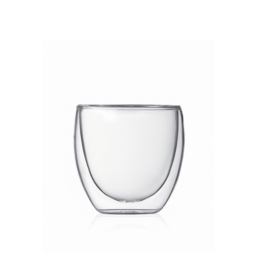 Verre à espresso double paroi Bodum Pavina - Valve brevetée - 80 ml - 6 pièces