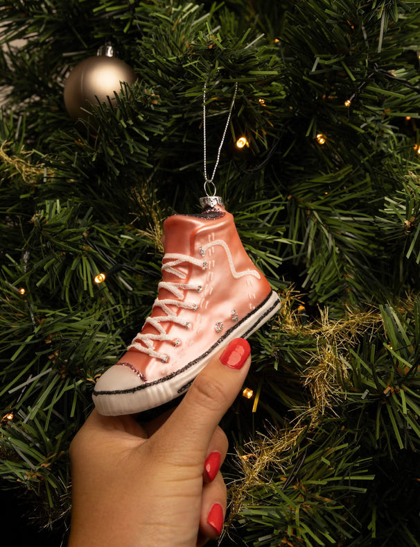 Boule de Noël Nordic Light - Boule a suspendre - Sneaker Rose - 11 cm