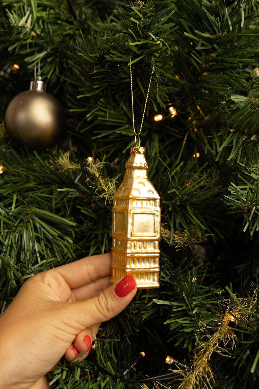 Boule de Noël Nordic Light - Boule à suspendre - Big Ben - 12 cm