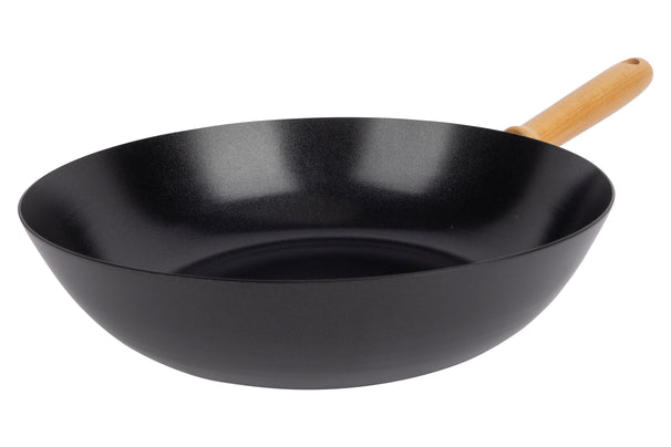 Poêle wok Cookinglife - Wok en acier - Asia - 30 cm - 1 pièce
