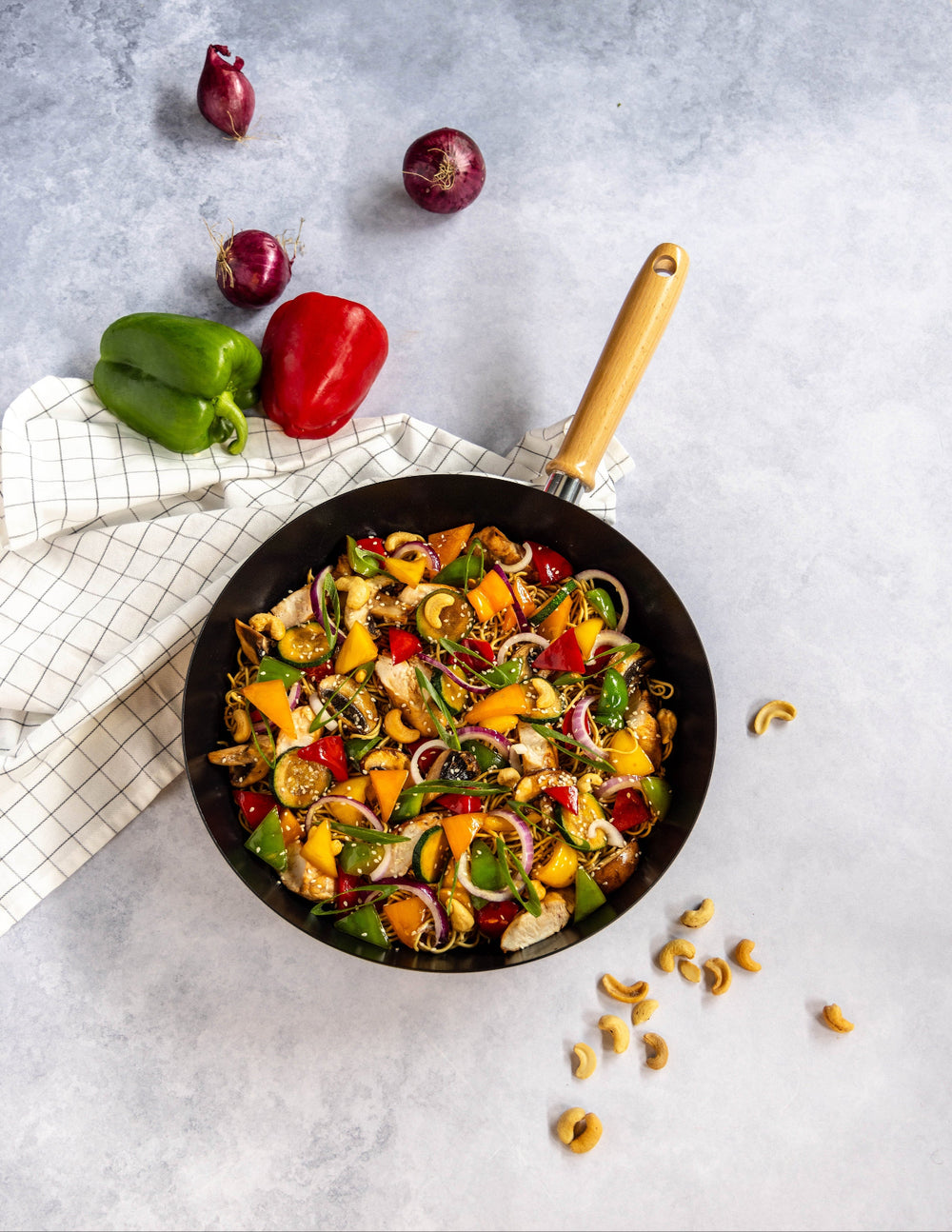 Poêle wok Cookinglife - Wok en acier - Asia - 30 cm - 1 pièce