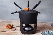 Ensemble a fondue Cosy & Trendy - en fonte - gris - 1,2 L - 10 pièces