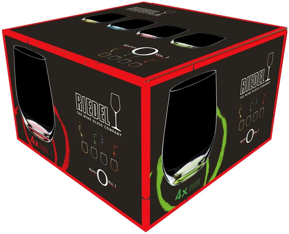 Ensemble de verres a eau Riedel - Gobelet - Happy O - 335 ml - 4 pièces