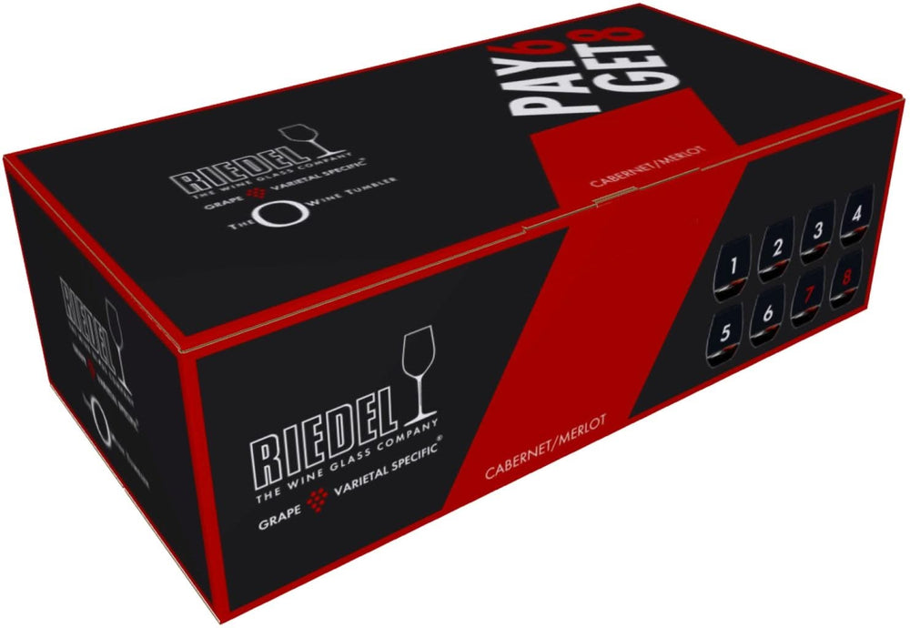 Ensemble de verres a vin Riedel - Verre Bordeaux - O Wine - 600 ml - 8 pièces