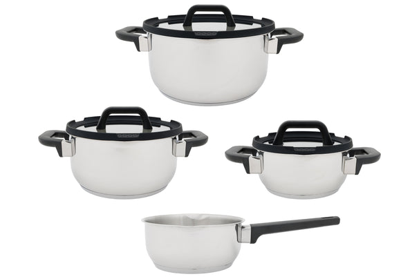 Set de casseroles Cookinglife - En inox - Stay Cool - Ø 16/20/24 cm - 7 pièces
