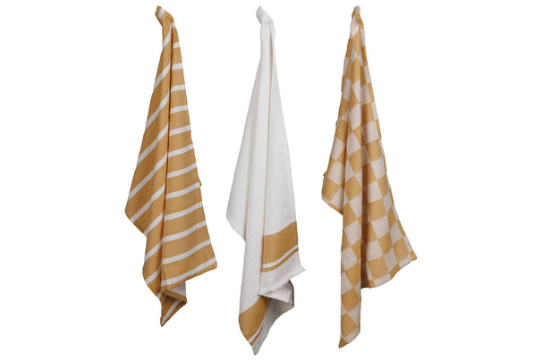 Ensemble de torchons Cosy & Trendy - en coton - Stoff - 50 x 70 cm - 3 pièces