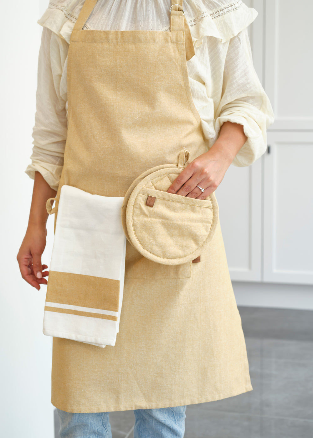 Tablier de cuisine Cosy & Trendy - Tablier en coton - Stoff - 75 x 85 cm