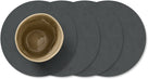 Set de dessous de verre LIND DNA - en cuir - Nupo - ø 10 cm - 4 pièces