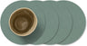 Ensemble de dessous de verre LIND DNA - en cuir - Nupo - ø 10 cm - 4 pièces
