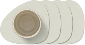 Ensemble de dessous de verre LIND DNA - en cuir - Nupo - 13 x 11 cm - 4 pièces