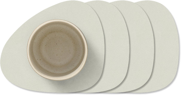 Ensemble de dessous de verre LIND DNA - en cuir - Nupo - 13 x 11 cm - 4 pièces