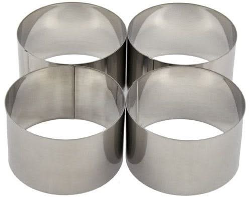 Ensemble d'anneaux de cuisson Cosy & Trendy - en inox - ø 9 cm - 4 pièces