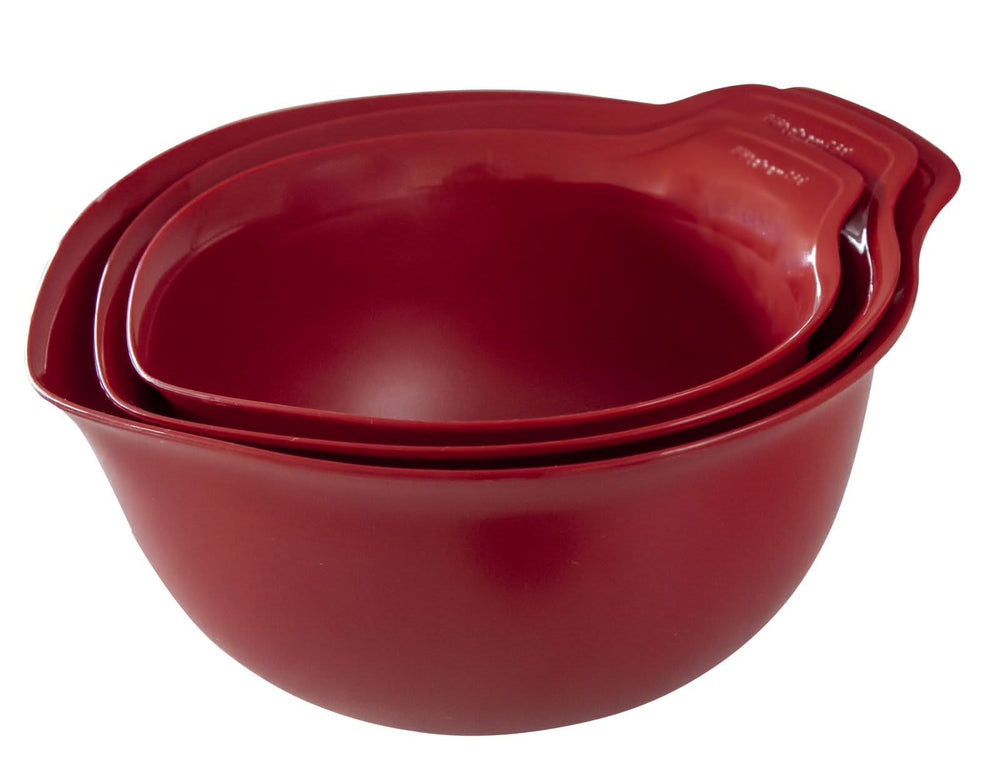 Set de bols KitchenAid - Patisserie - Core Rouge Empire - 4,3/3,3/2,4L - 3 pieces