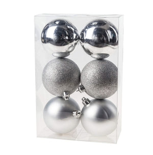 Set de boules de Noël Cosy&Trendy - en plastique - Cosy@Home - 8 cm - 6 pièces