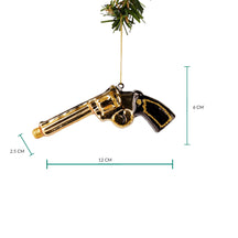 Boule de Noël Nordic Light - Boule pistolet - Pistolet - 12 cm - Or