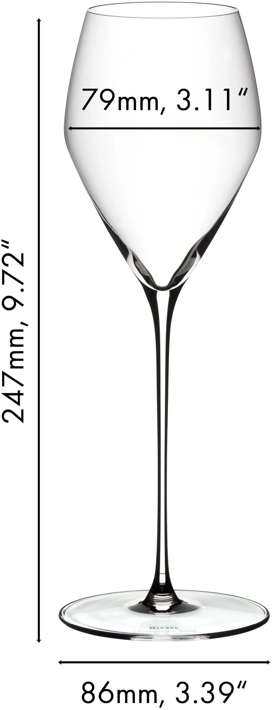 Set de verres a vin Riedel - Verres a champagne - Veloce - 327 ml - 2 pieces